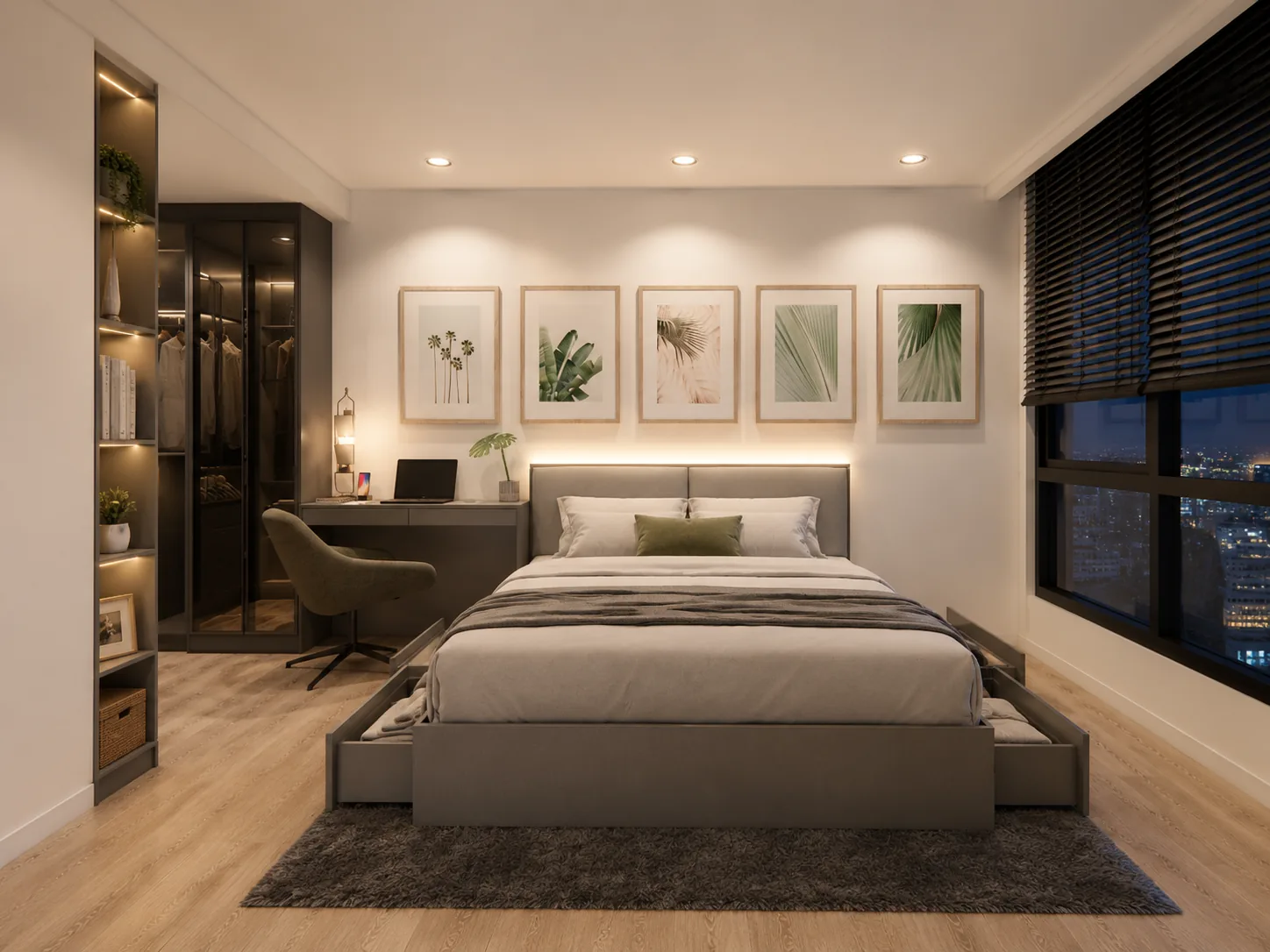 ออกแบบตกแต่งภายในห้องนอนคอนโด โครงการ SUPALAI VERANDA
